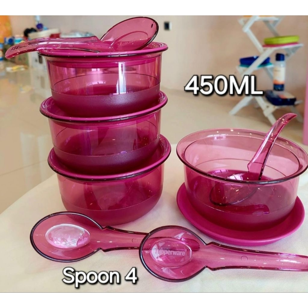 Bowl crystal tupperware 450ml / Personal bowl