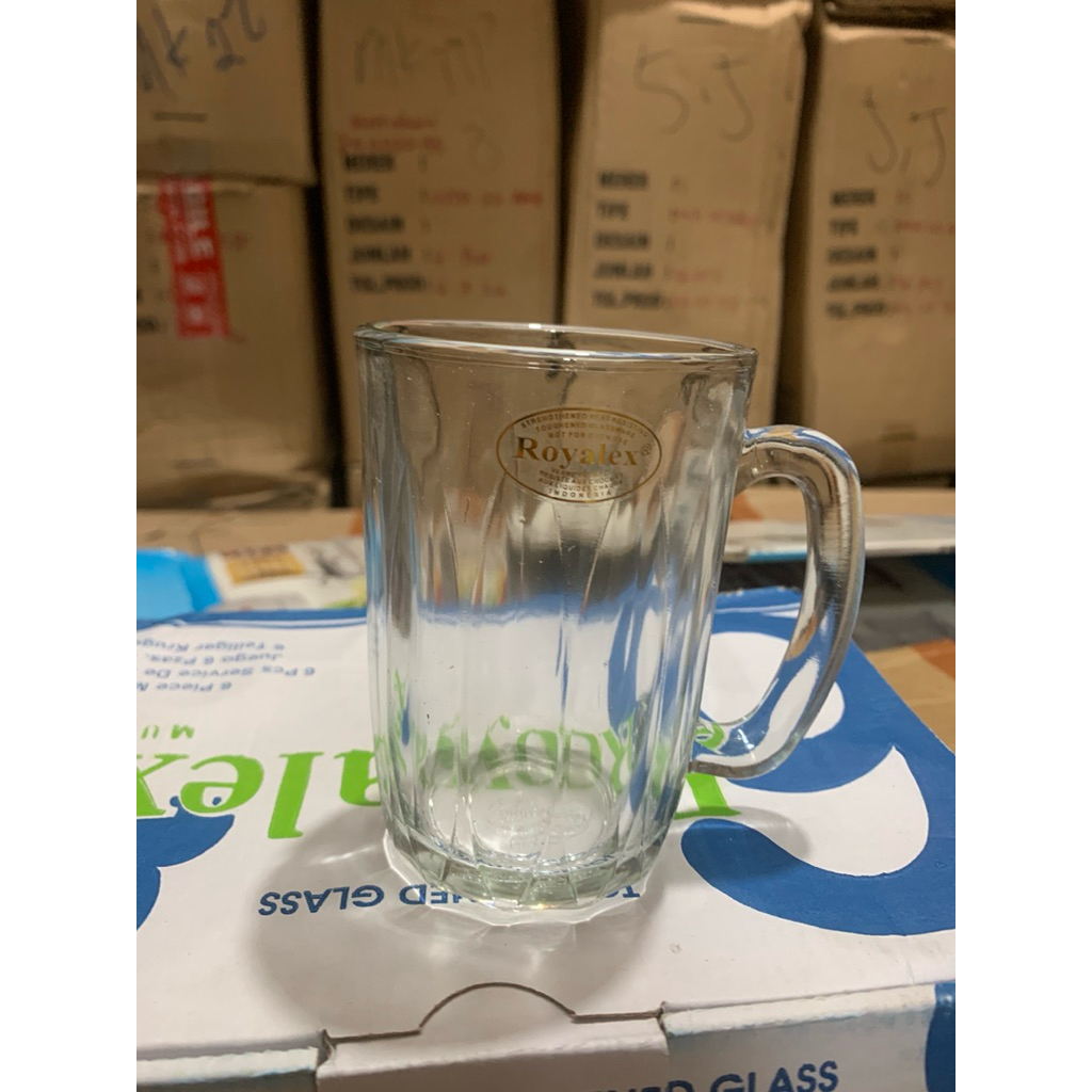 GELAS ROYALEX GAGANG/MUG TEBAL UKURAN 13 OZ-378ML PER 6 PCS