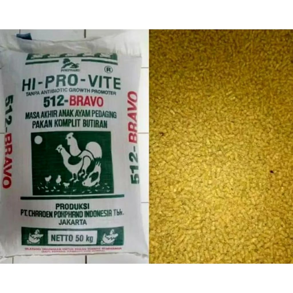 Pur Ayam 512 Bravo 1 Bal 50 Kg - Pur Ayam Pedaging