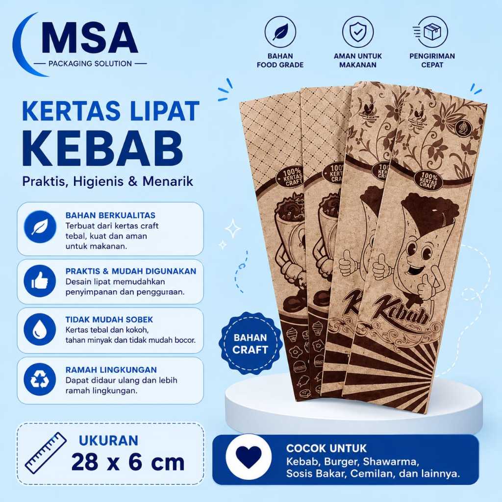 bunkus kebab lipatbungkus kebab  kemasan kebab  kantong kebab  pembungkus kebab  kemasan makanan keb