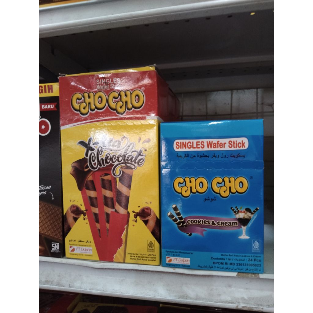 Cho cho single wafer Xtra coklat dan cookiez cream