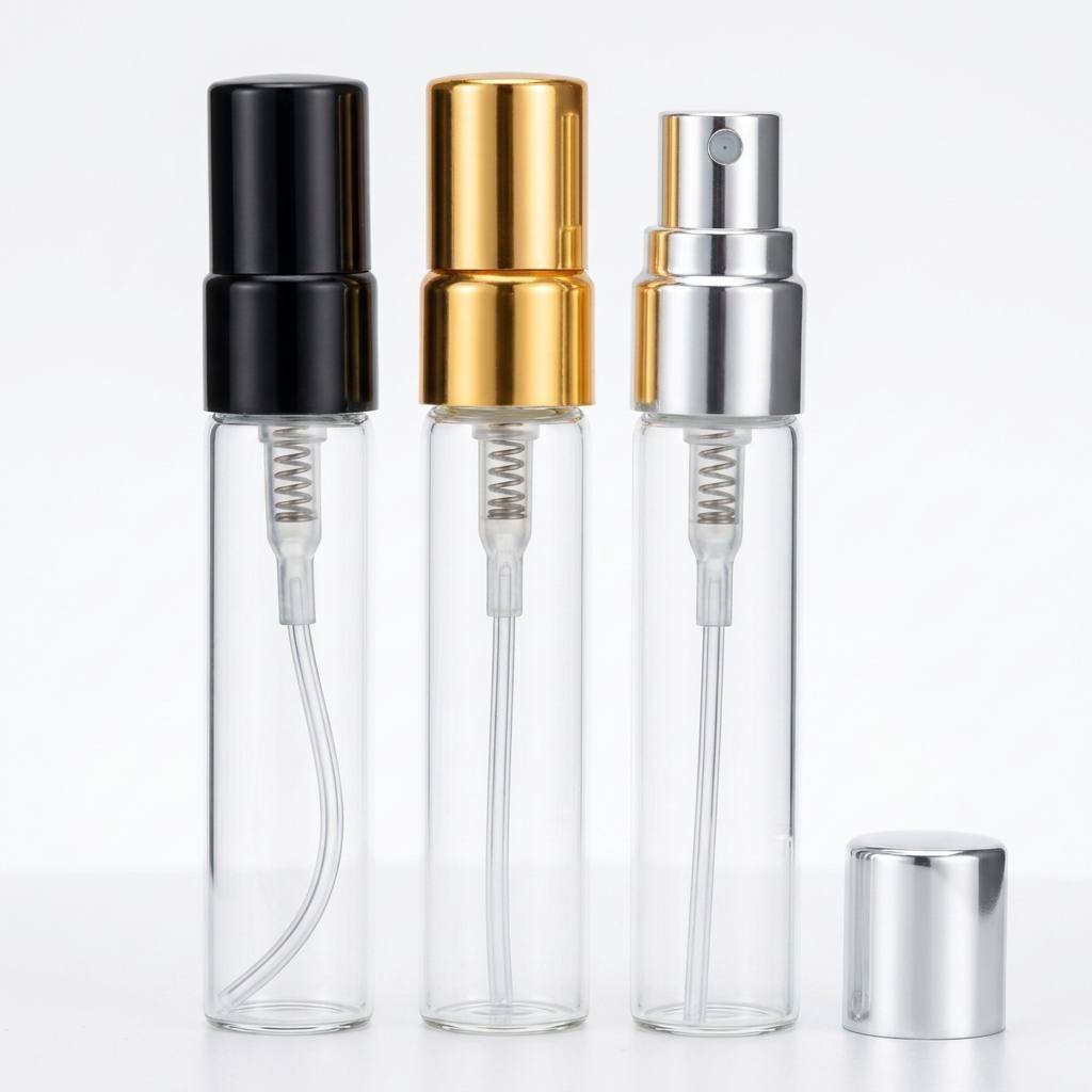 BTL-METAL5ML Botol Spray Refill Kaca 5ml Parfum | Sprayer Tutup Metal | Aluminium grosir