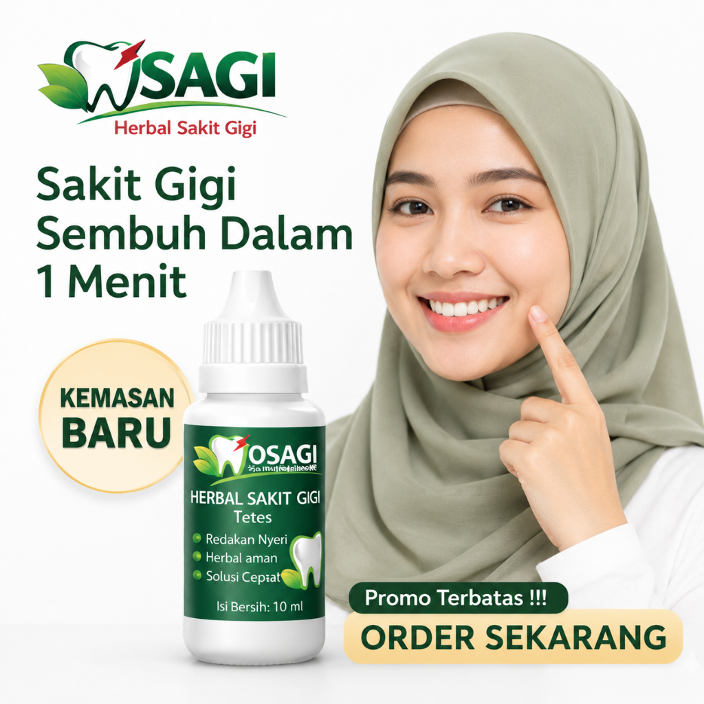 OSAGI Herbal Oil Atasi Sakit Gigi Gusi Bengkak sariawan mebantu merontokkan sisa akar gigi 100% Herb