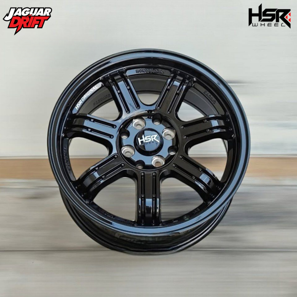 Velg Hsr Ring 16 Untuk Mobil Brio, Sigra, Agya Pelek Hsr Siak Palang 7 Warna Hitam Glossy
