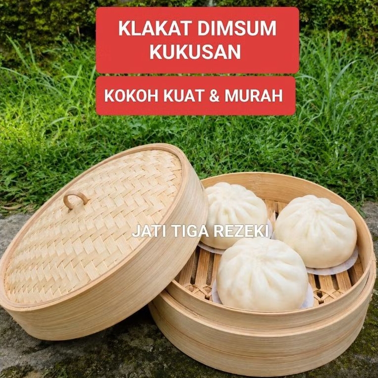 Klakat Dimsum Kukus Bakpao Siomay Bambu Alami/Klakat Dimsum Tradisional Bambu Asli Kualitas Tebal/Ku