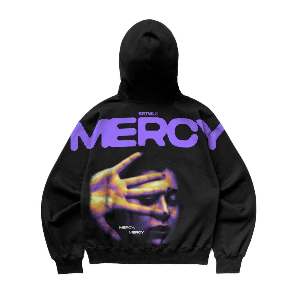 BRTWL Hoodie Boxy | Hoodie Oversize Unisex Fleece Cotton - Mercy Series