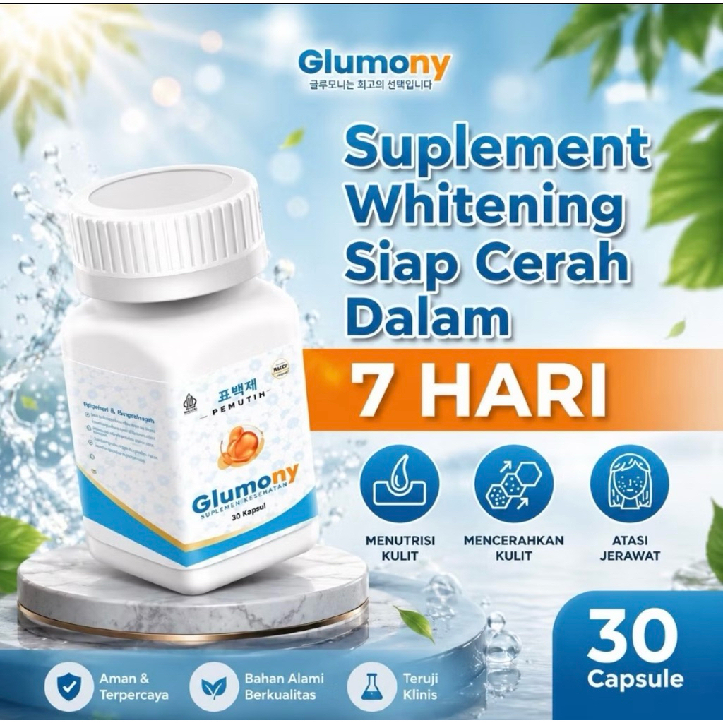 Glumony pemutih badan BPOM,cerah dalam 3 hari