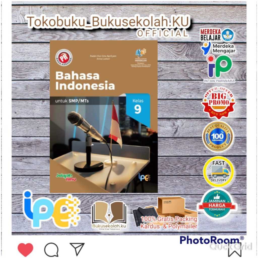 diskon BUKU PR ASESMEN BAHASA INDONESIA KELAS 9 SMP/MTs TAHUNAN terbaru 2026 INTAN PARIWARA