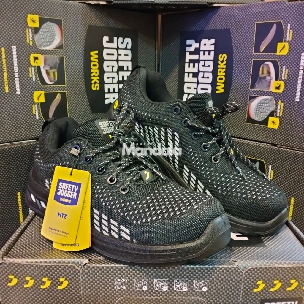 Sepatu Safety Jogger Fitz Black Original / Safety Jogger Fitz Black Termurah Berkualitas