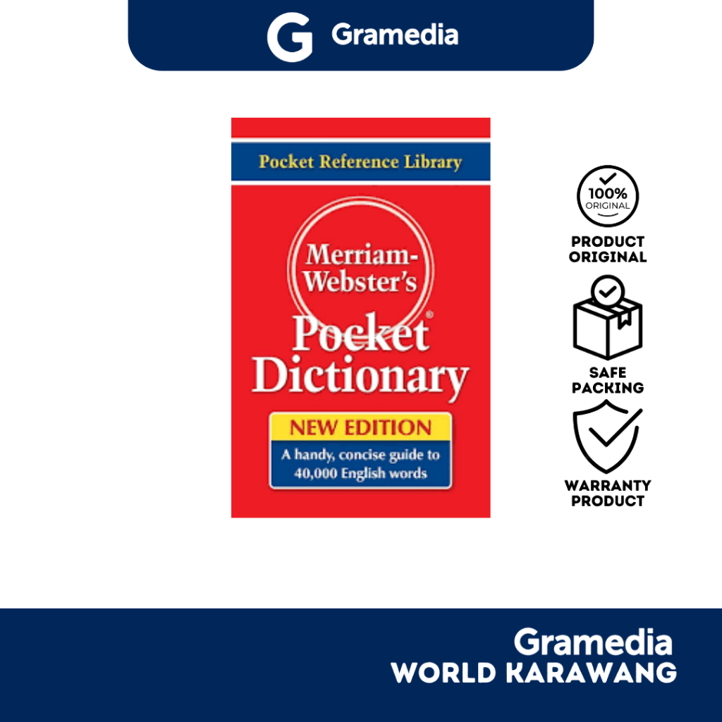 Gramedia Karawang - Buku Referensi - Merriam-Webster's Pocket Dictionary - Merriem Webster- Hard Cov