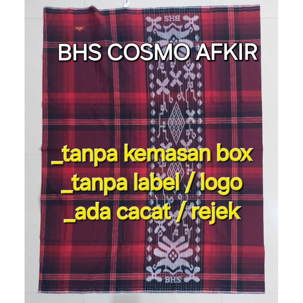 SARUNG BHS COSMO AFKIR UKURAN UNTUK ANAK/REMAJA. TANPA KEMASAN BOX/DUS