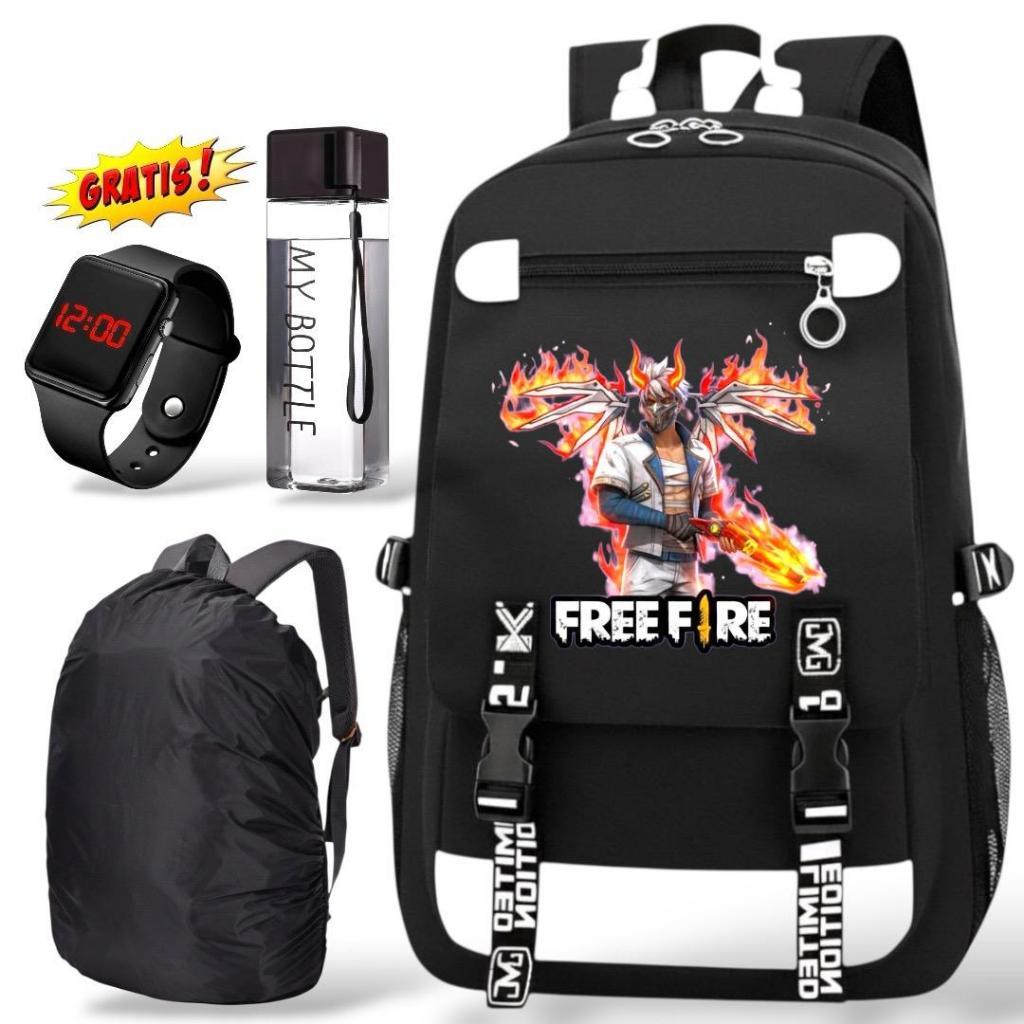 Tas free fire.anak laki-laki sd Ransel Anak Laki-Laki Desain Kartun Free Fire dengan Tas Sekolah & T