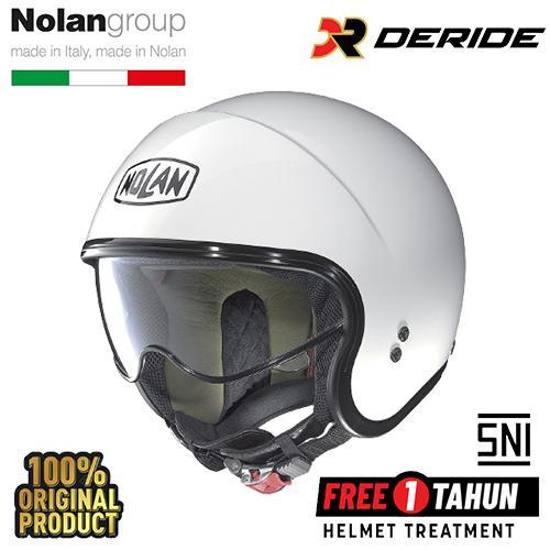 Helm Nolan N21 Classic 005 Metal White Helm Half Face SNI Original