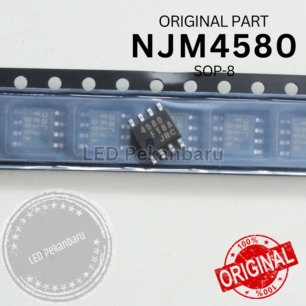 ORIGINAL IC NJM4580 JRC 4580 NJM4580E DUAL OPERATIONAL AMPLIFIER SMD SOP-8