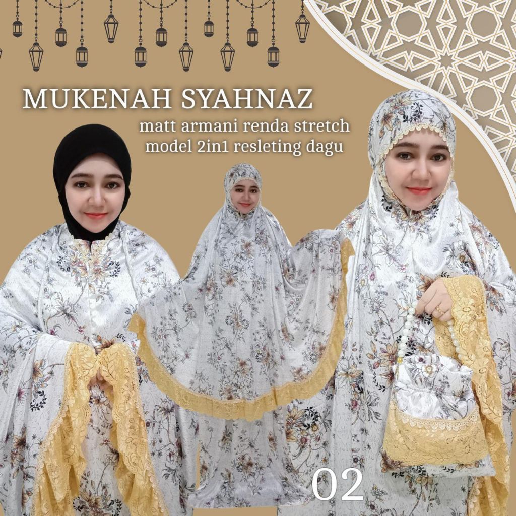 MUKENAH SYAHNAZ MATT ARMANI RENDA STRETCH