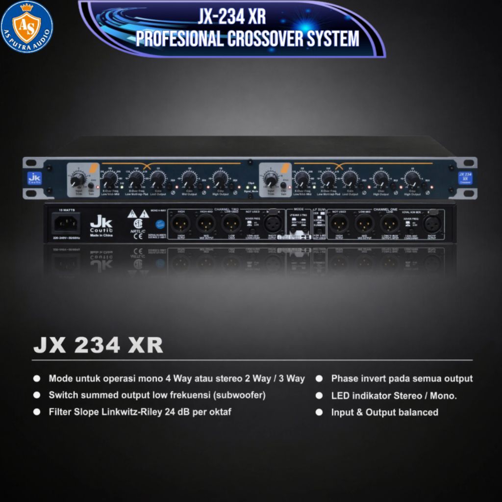 Crossover JX-234 XR 3 way JK Coustic