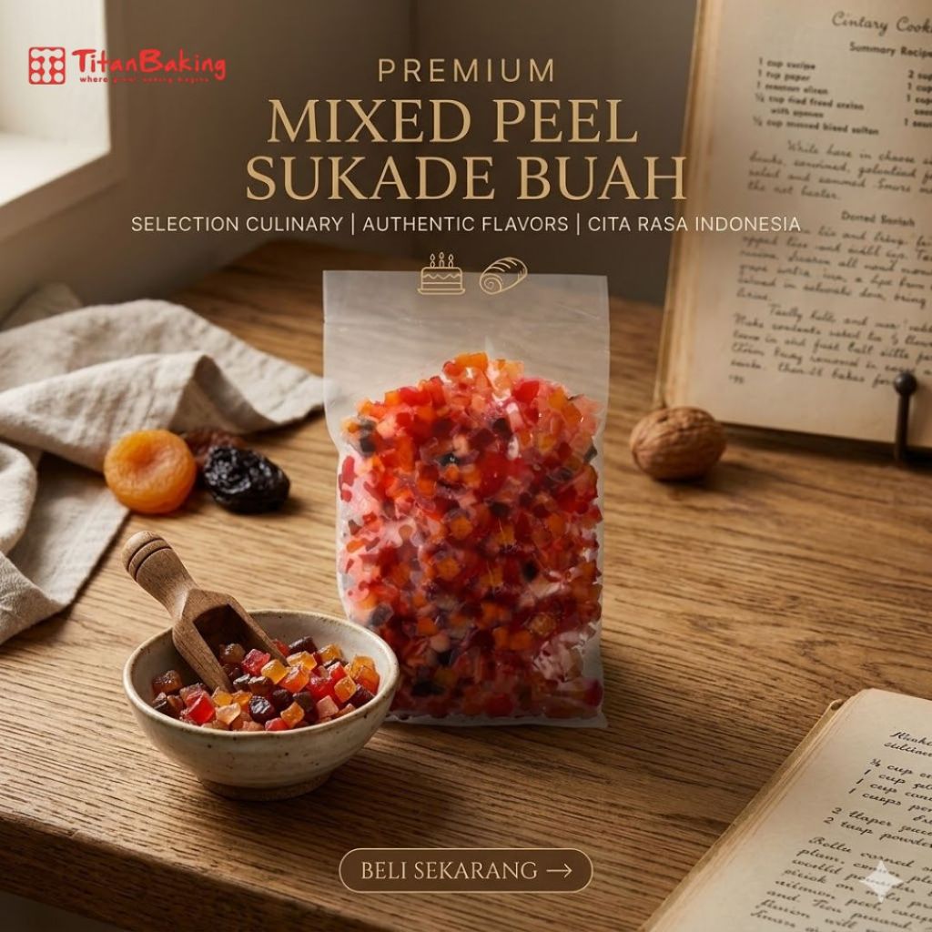 MIXED PEEL W CHERRIES SUKADE BUAH KEMASAN REPACK 250 GRAM