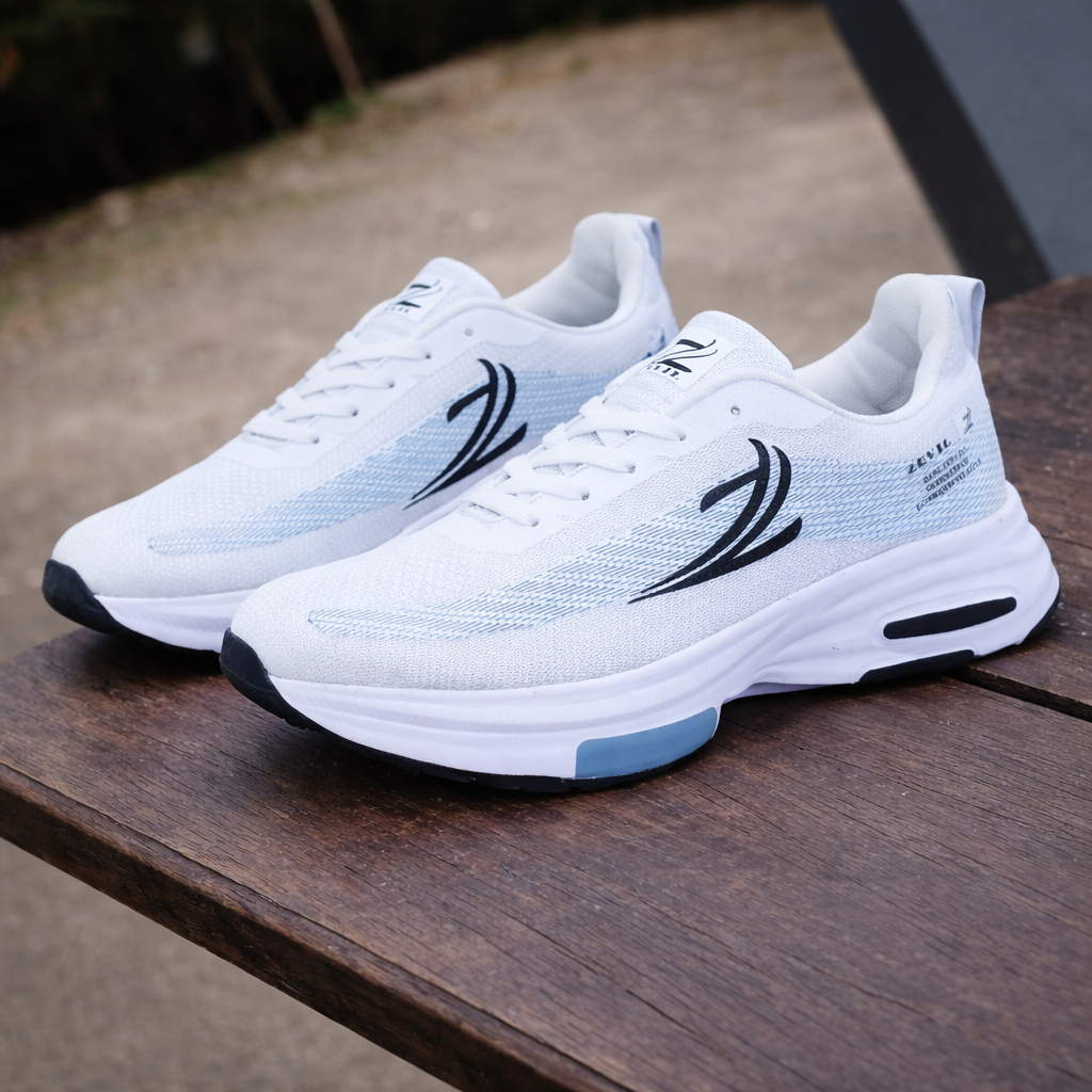 Sepatu Sport Running Sneakers Pria Zevil Olahraga Joging Hitam