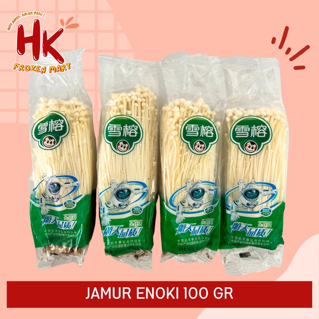 Jamur Enoki 100g (enoki mushroom tiram grill suki bakar bakaran) / HK Frozen Mart