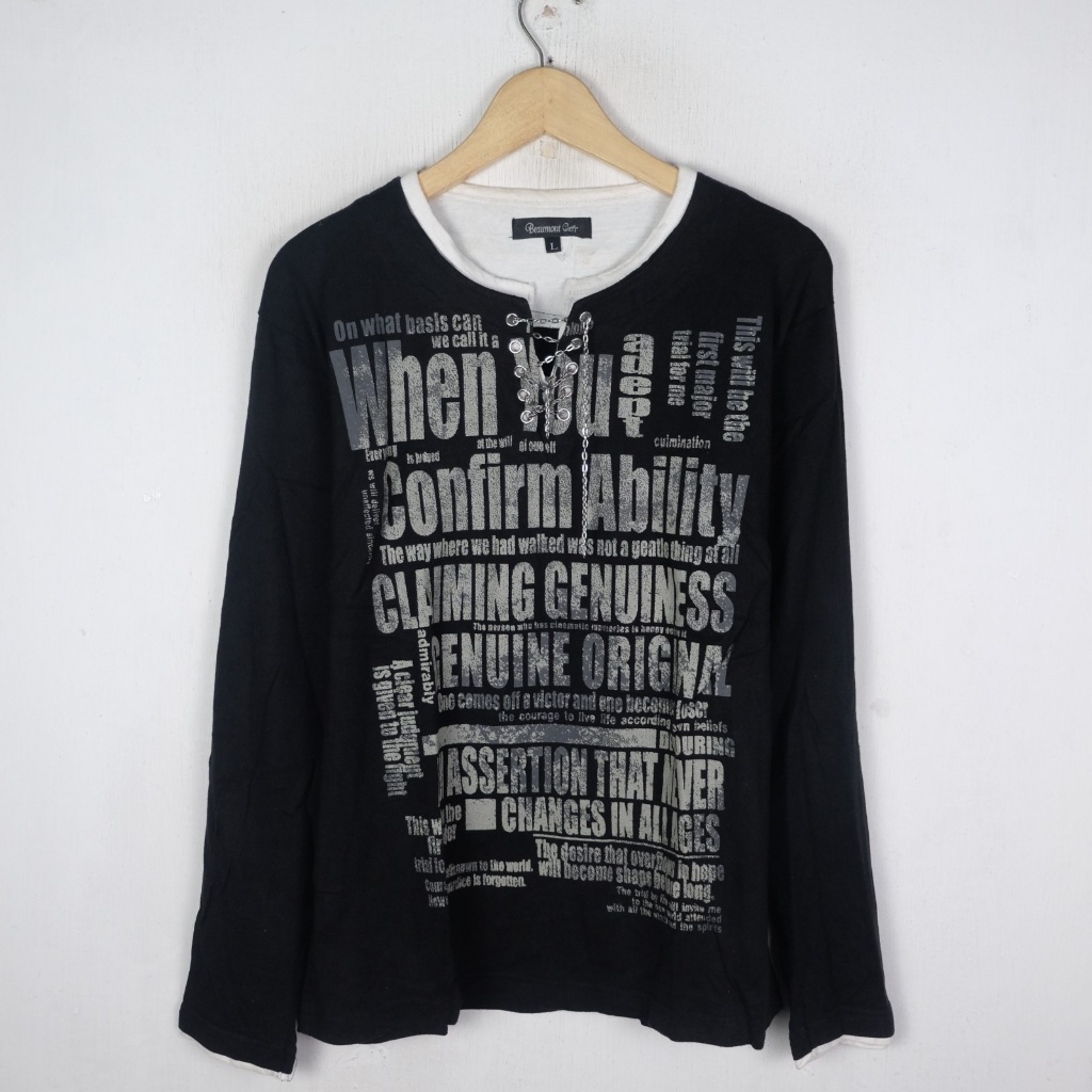KAOS LENGAN PANJANG BEAUMONT CARR Y2K LONG SLEEVE TSHIRT LS14 SIZE L