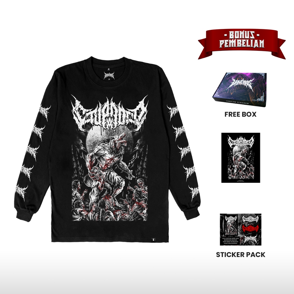 Merch Vampire Kingdom X Stupidic Kaos Lengan Panjang