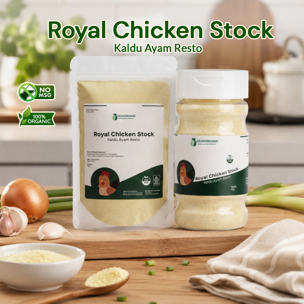 GEANORGANIC Kaldu Sapi & Ayam Non MSG / Penyedap Rasa Non MSG / Kaldu MPASI / Kaldu Sapi & Ayam Seha