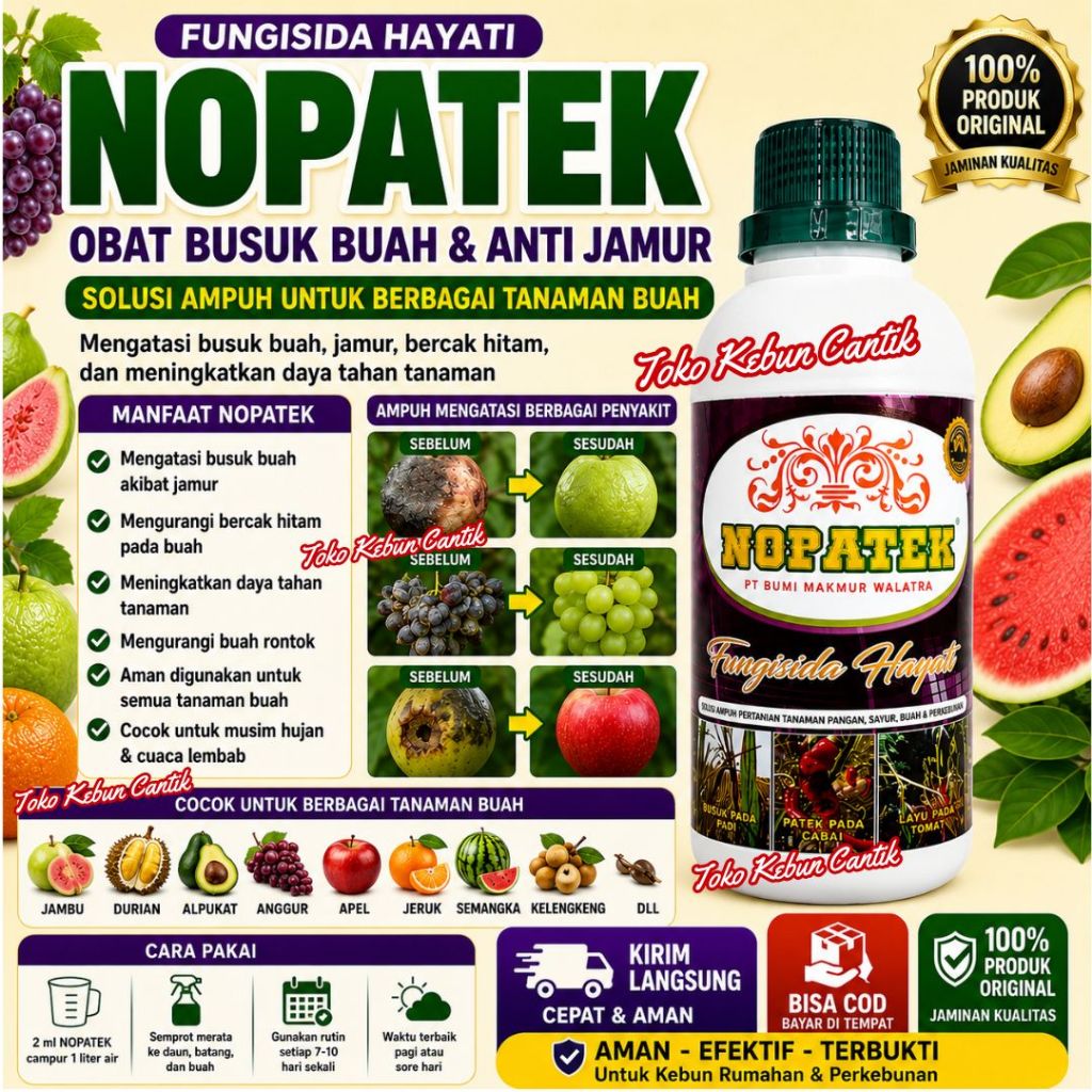 NOPATEK Terlaris Fungisida Tanaman Buah Untuk Anggur Apel Dan Kelengkeng