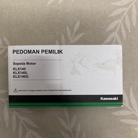 Buku Pedoman Pemilik Motor Kawasaki KLX 140 Bekas