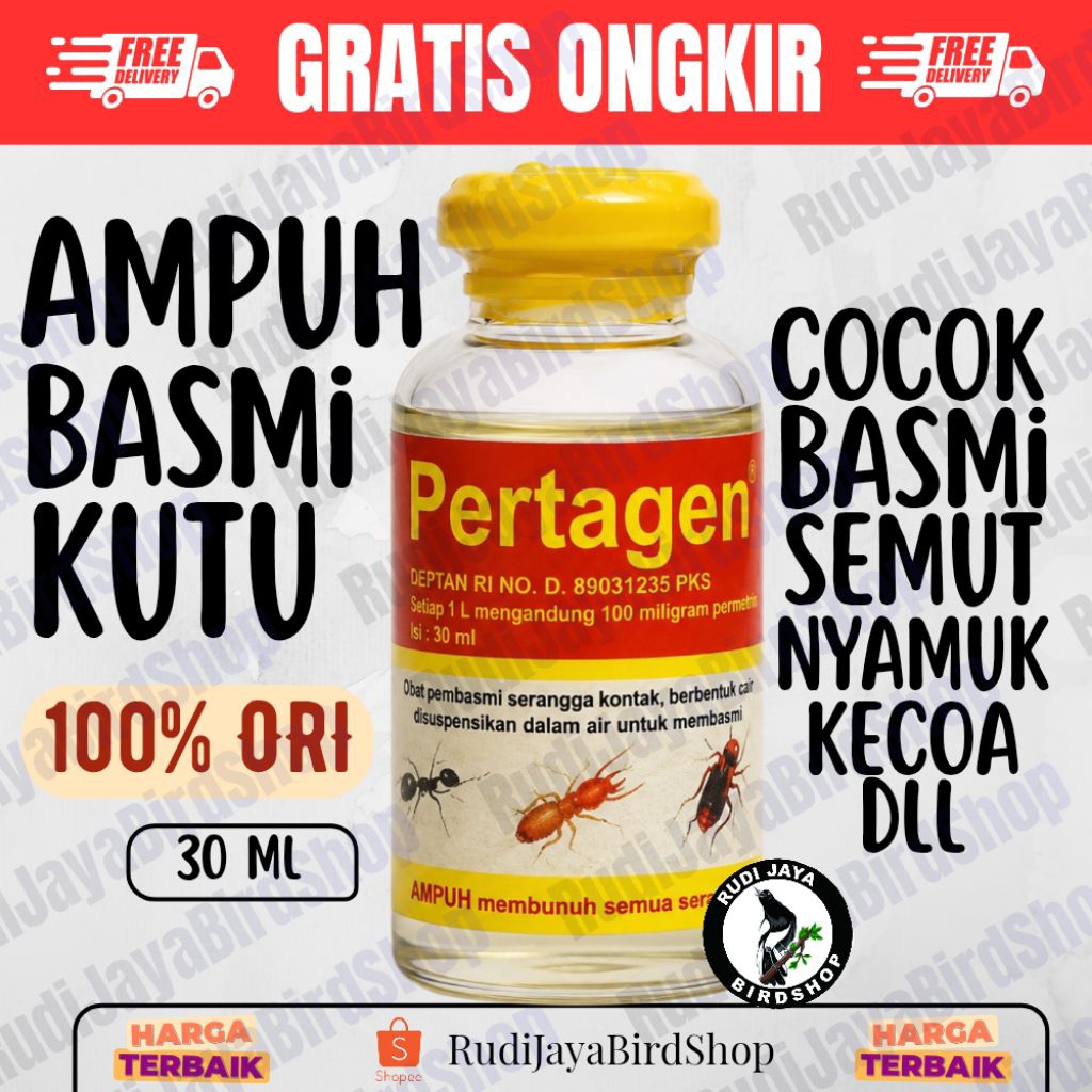 PERTAGEN CAIR BOTOL KACA RACUN LALAT NYAMUK SEMUT SERANGGA AMPUH BASMI HEWAN PENGGANGGU HEMAT MURAH