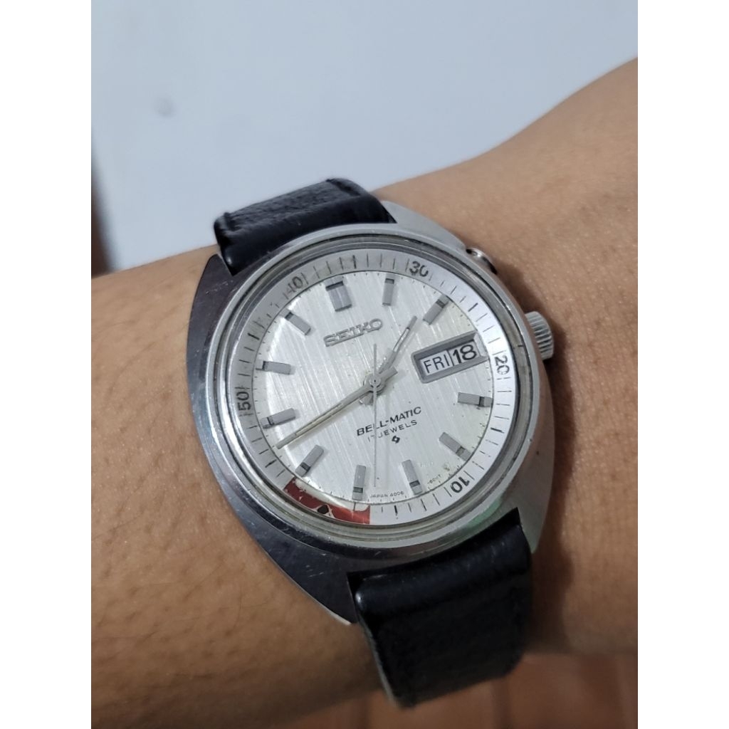 Seiko bell matic linen dial rare