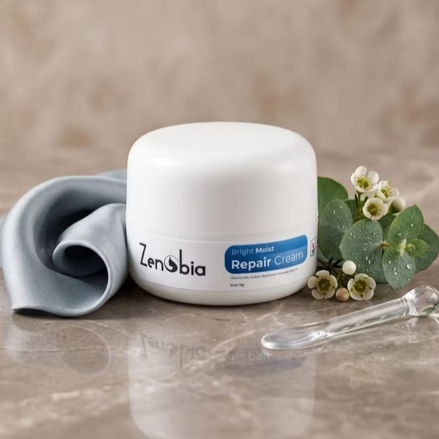 Zenobia Bright Moist Repair Cream 10g - Krim Pencerah & Barrier Repair