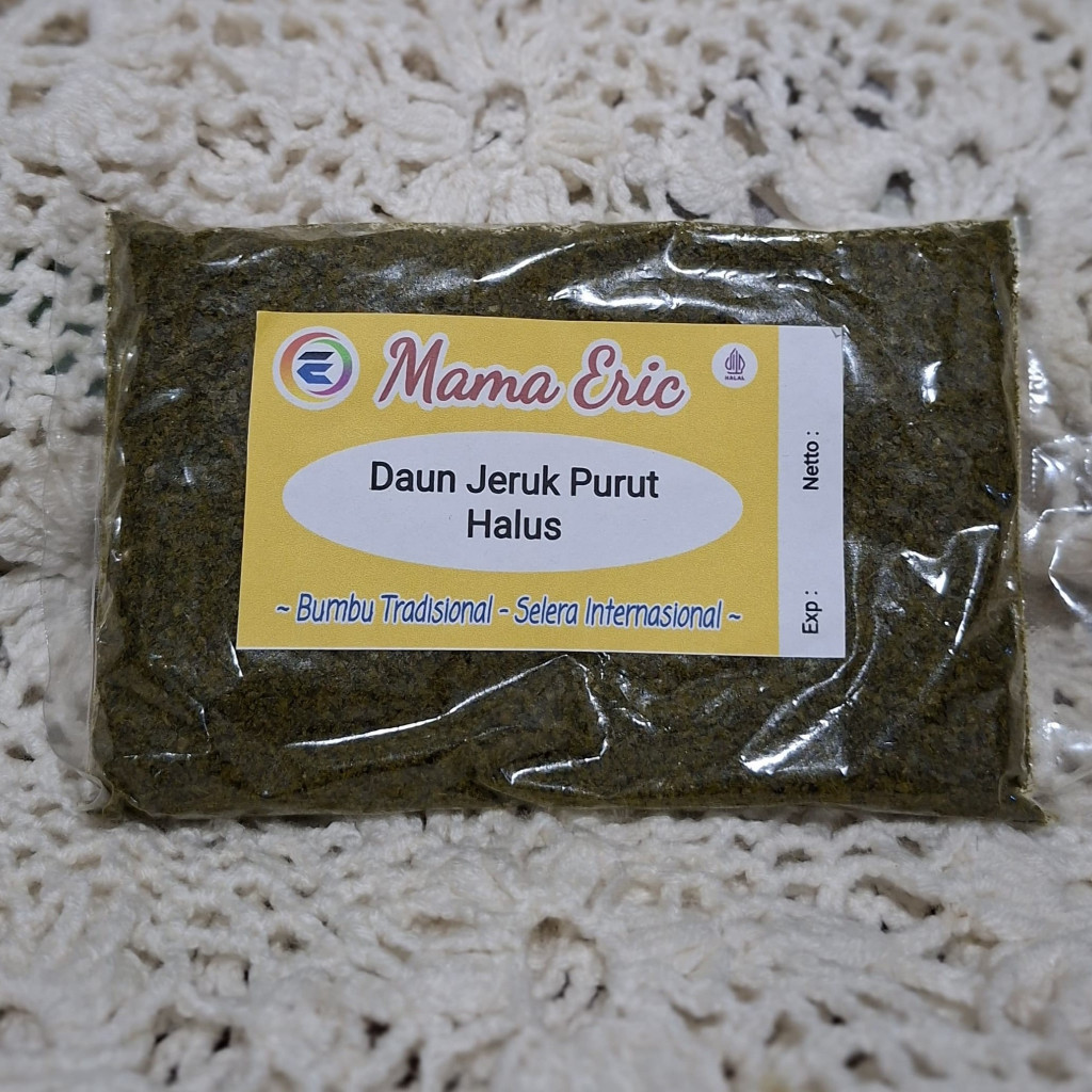 Bubuk Daun Jeruk Purut / Lime Leaves Powder - EOB Aneka Bumbu Rempah Bubuk Kasar Halus Pilihan Terba