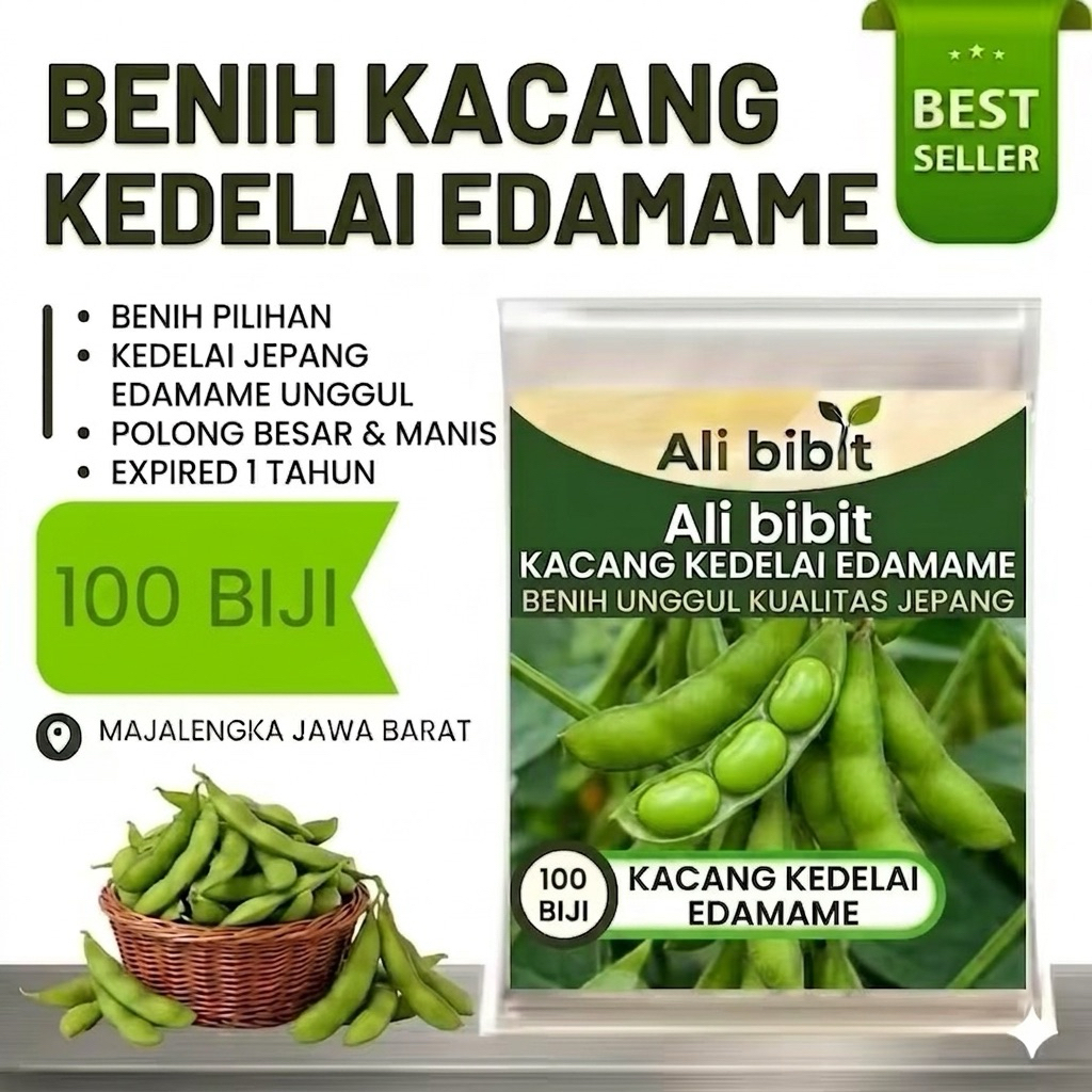 100 Butir> Biji Benih Kacang Kedelai Edamame Reapack > Bibit Kacang Edamame> Bonus benih