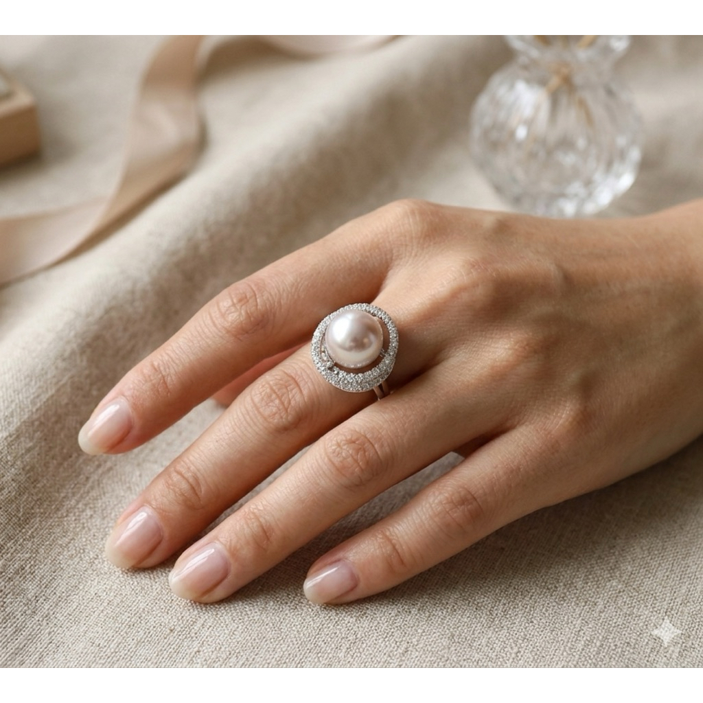 CINCIN WANITA MUTIARA LOMBOK  MUTIARA LAUT ASLI GRADE A MUTIARA ASLI JEWELRY PERHIASAN