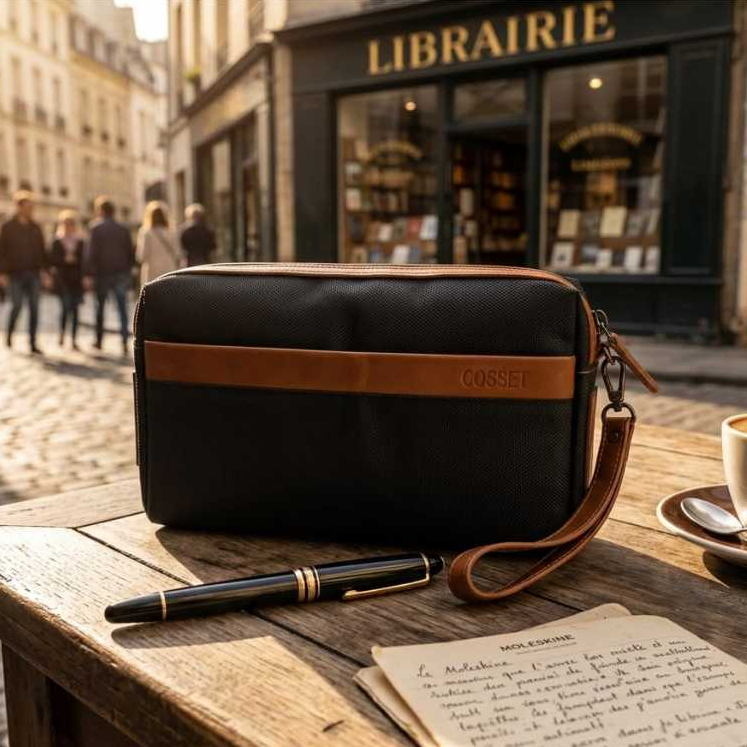 COSSET - Clutch Pria Nylon Kulit Tas Tangan Handbag Pria Almo