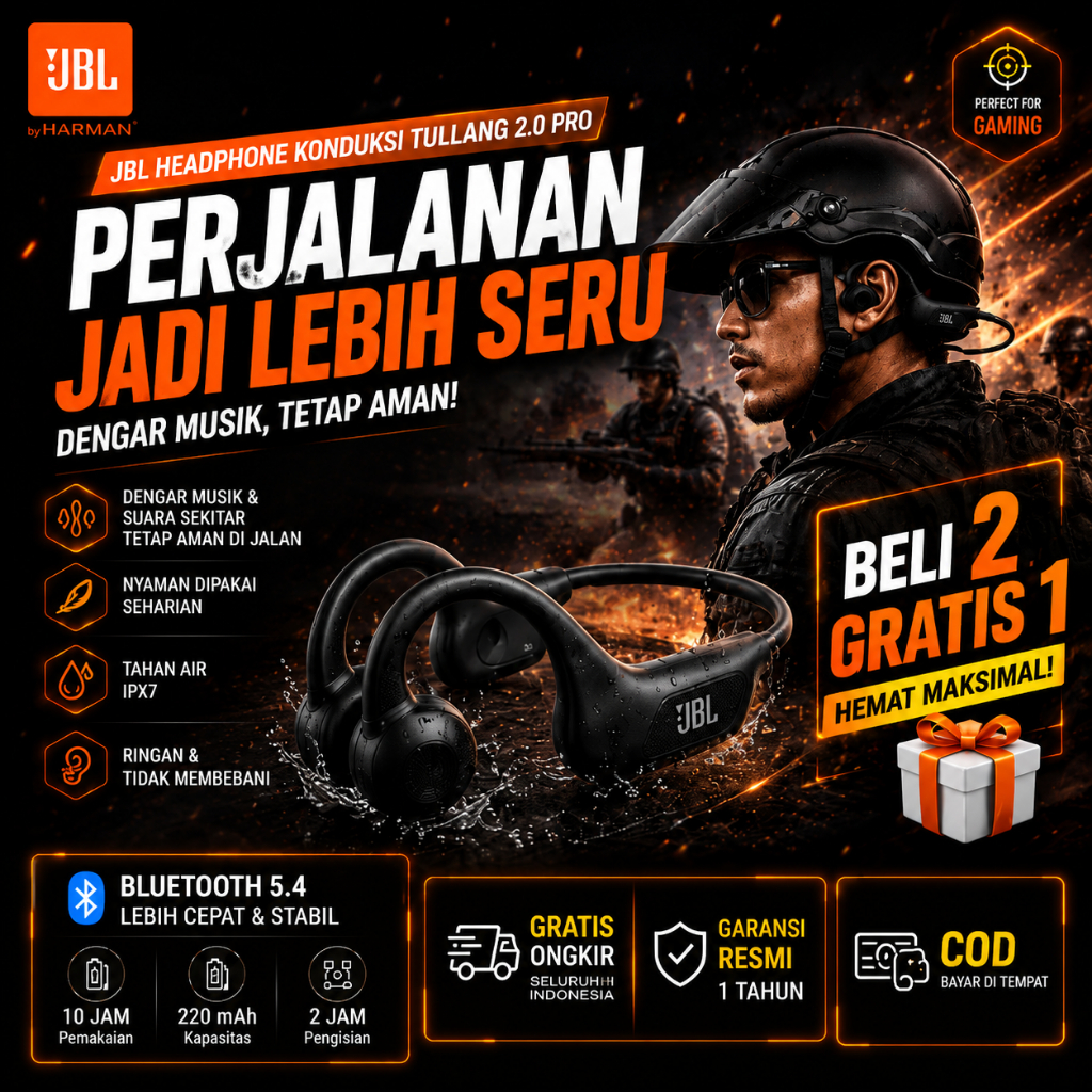[Peningkatan daya tahan baterai] JBL U9 Bone Conduction Earphone IPX8 Bluetooth 5.2
