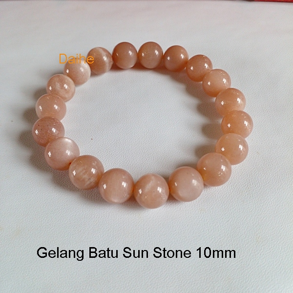 Gelang Batu Sun Stone 10mm l Gelang Pria Gelang Wanita