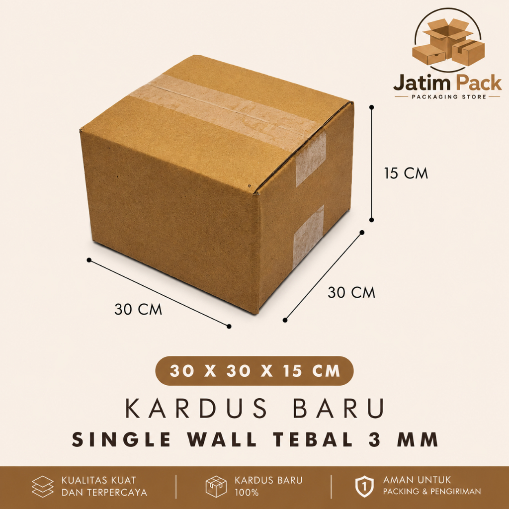 Kardus 30x30x15  Cm Kardus baru murah dan tebal,kardus hantaran
