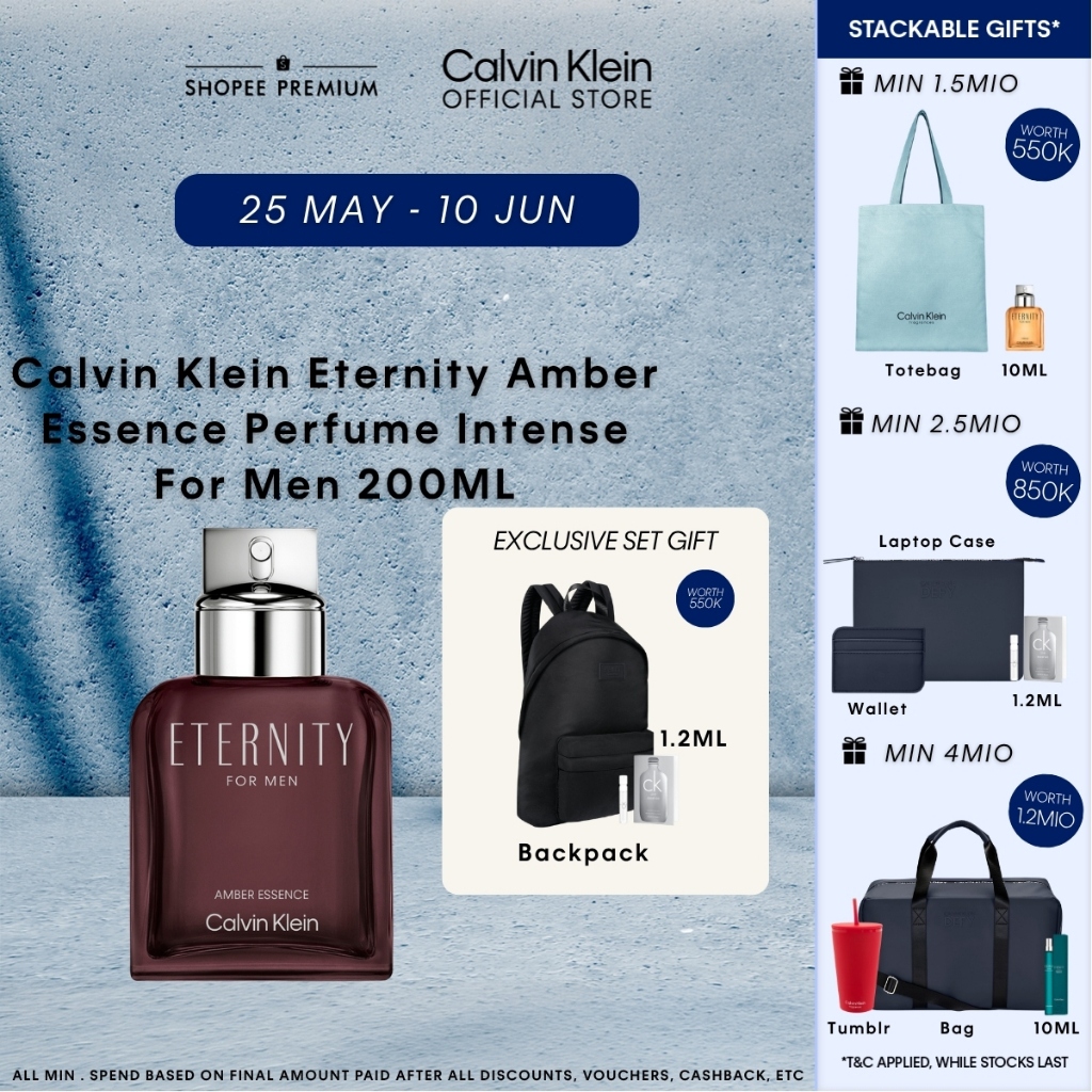 Calvin Klein Eternity Amber Essence Perfume Intense For Men - Parfum Pria Fragrance Minyak Wangi Tah