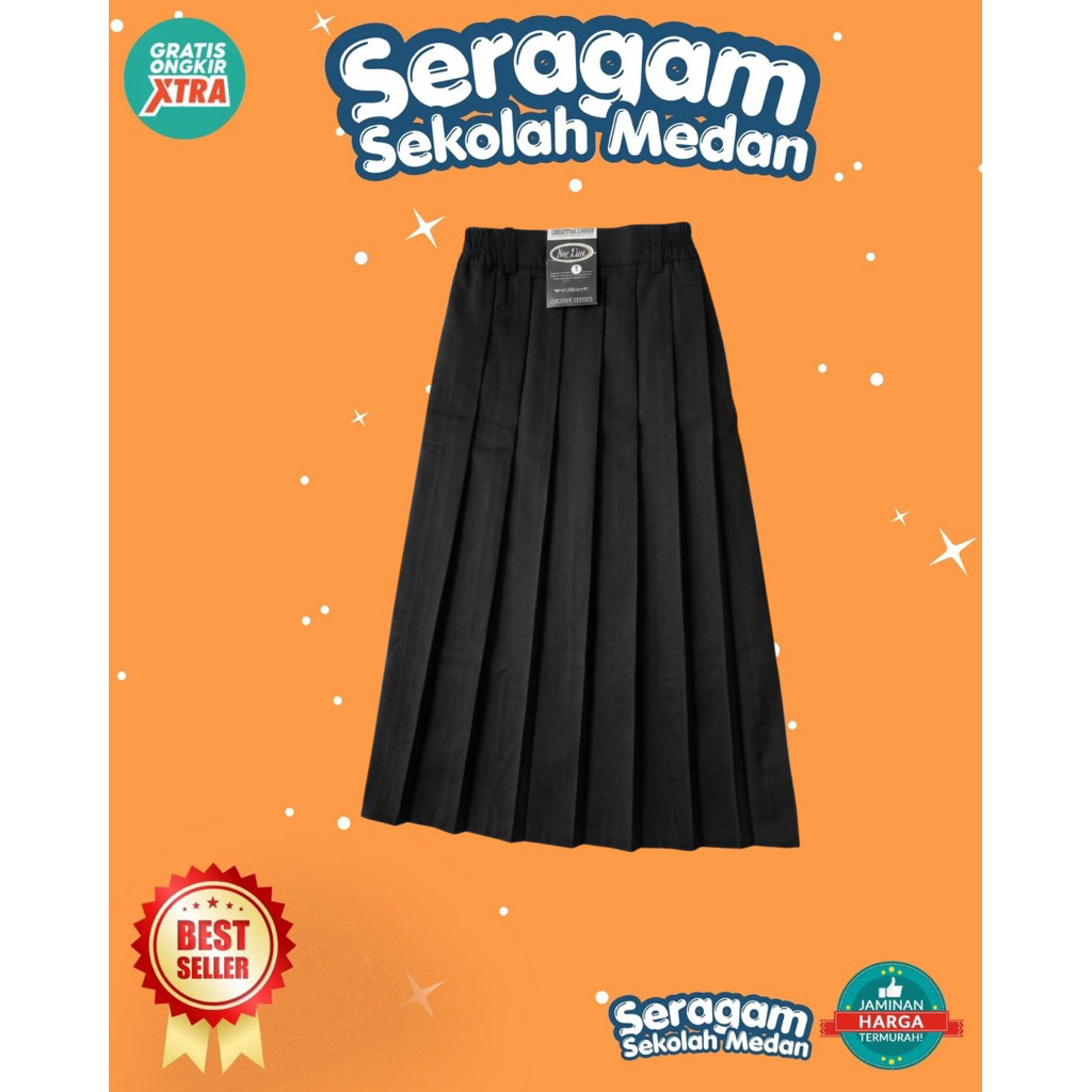 ROK HITAM SD PANJANG ROK PANJANG HITAM SD MI MIN ROK WARNA HIJAU ROK WARNA PUTIH ROK WARNA MERAH ROK