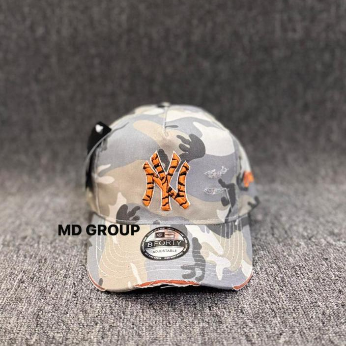 PROMO TOPI CAMO-Topi Baseball Loreng Model Sobek Terbaru Motif NY 1122-Topi Kasual Pria Adjustable