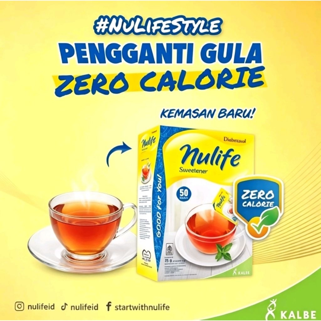 nulife sweetener pemanis rendah kalori