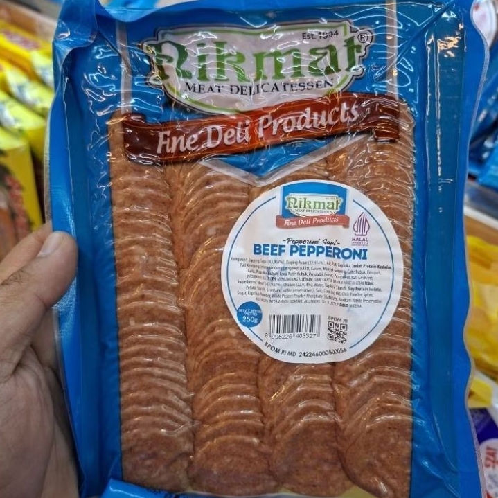 Nikmat Beef Pepperoni Slice | Daging pepperoni sapi / pack 250gr