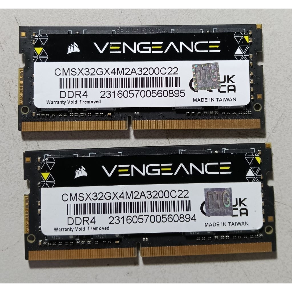 RAM sodimm Corsair Vengeance DDR4 Laptop 32GB Kit (2x16GB) 3200MHz Normal cocok gaming editing
