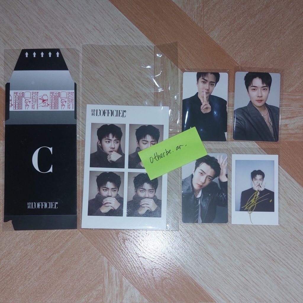 ready stok sehun x L'Officiel polaroid photocard