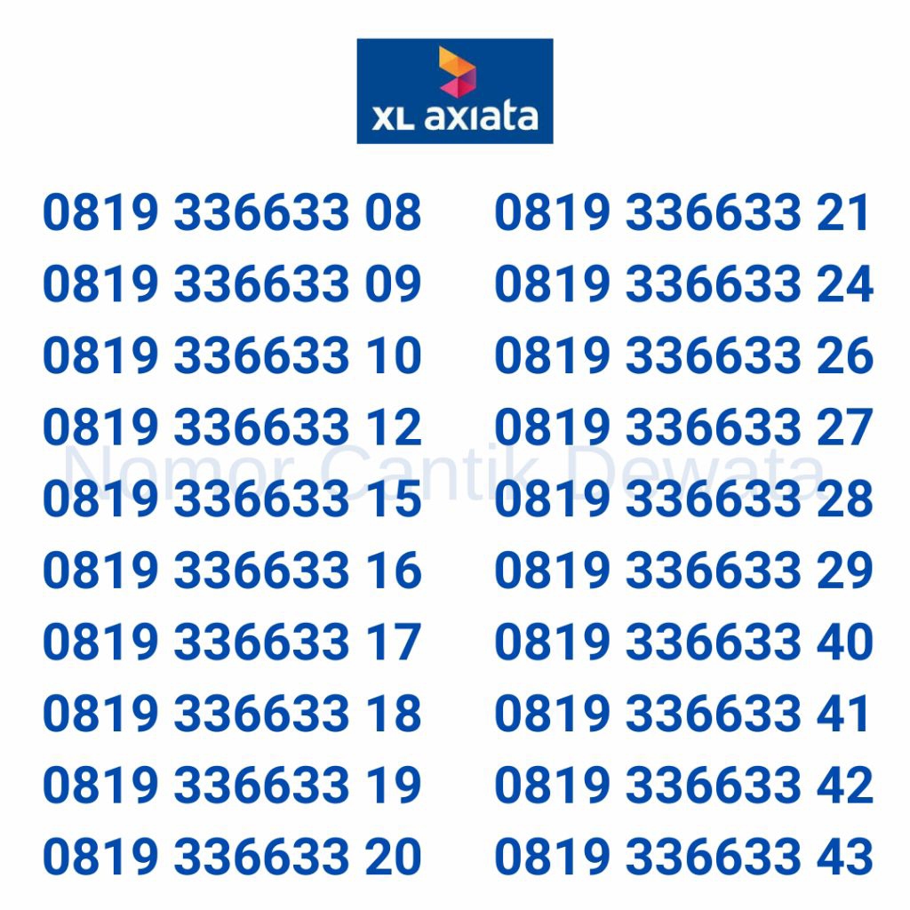 Nomor Cantik Xl Kartu Perdana Xl Nomer Cantik Xl Seri Triple 888 333 xx