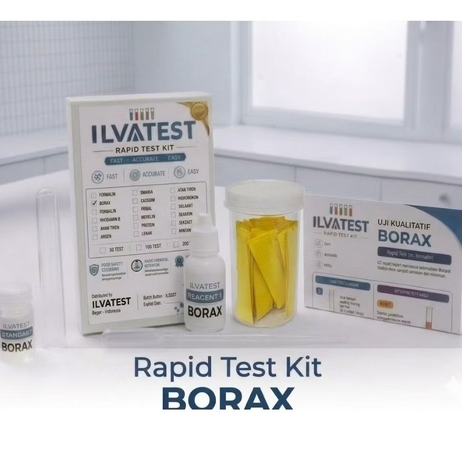 Rapid Test Kit Borax / Test Kit uji Boraks