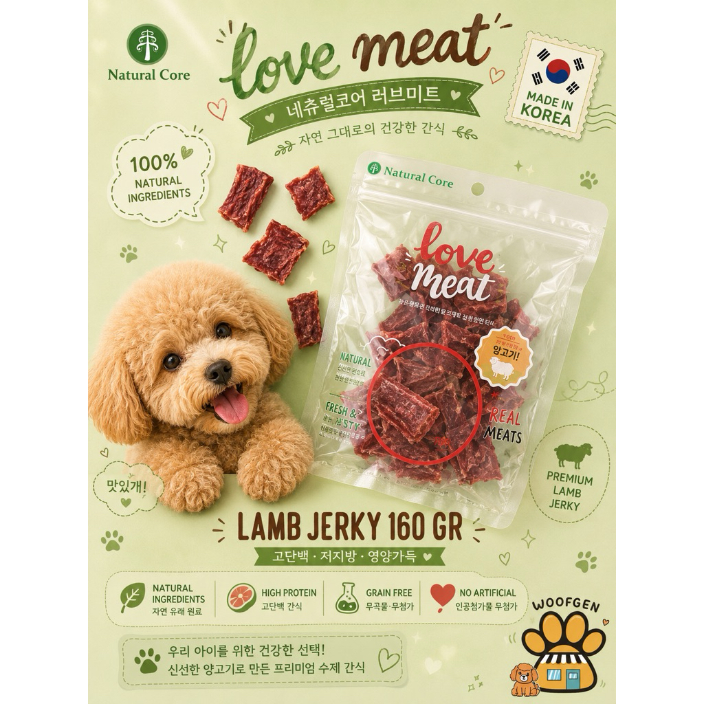snack anjing jerky natural core lamb korea
