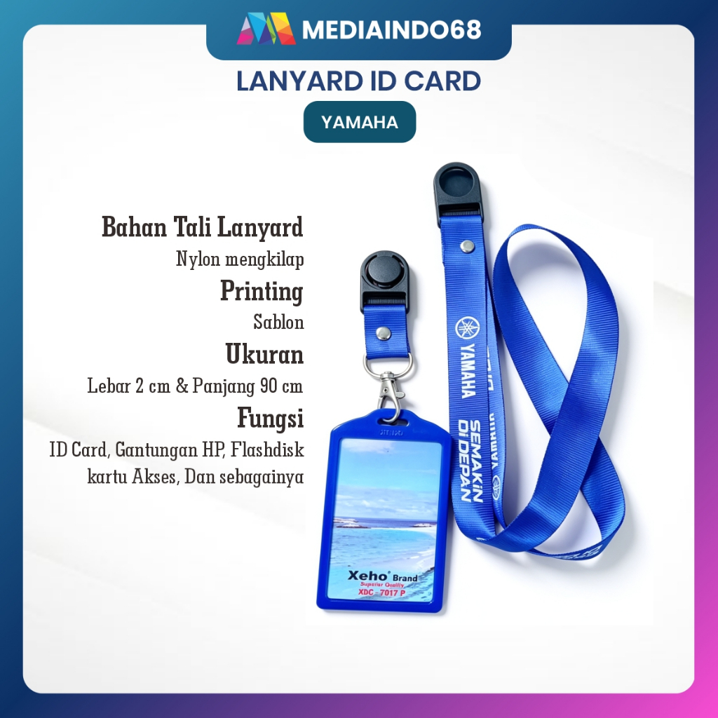 LANYARD ID CARD YAMAHA/ STRAP HP–PAKET LENGKAP