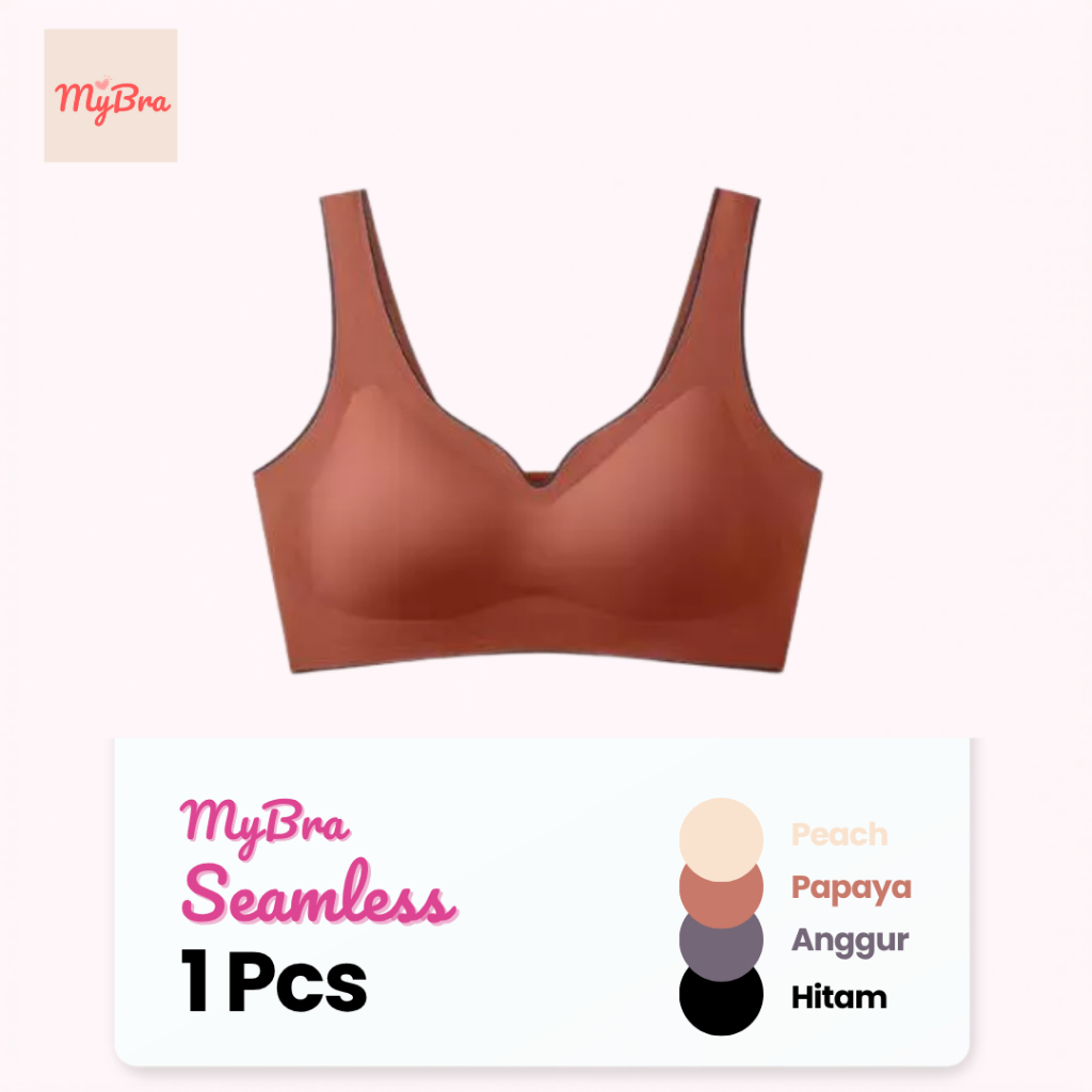 MyBra Bra Tanpa Kawat Seamless Wanita Dalaman BH Beha Minimizer  Jumbo Sport Olahraga Lebar tempel